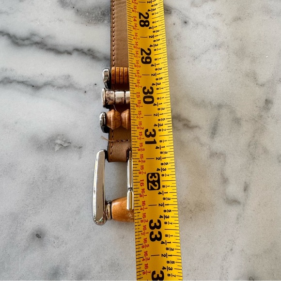 Street Ahead Vintage Eood Buckle Brown Leather Belt Size S - Picture 7 of 13
